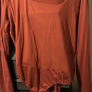 Women's Rust Long Sleeve Bodysuit
